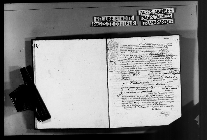 Publications de mariage.