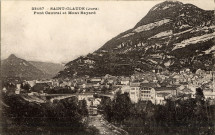 Saint-Claude (Jura). 23187. Le pont central et le mont Bayard. Besançon, G.L.B.