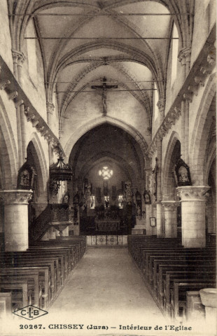 Chissey-sur-Loue (Jura). 20267. L'intérieur de l'église. Besançon.