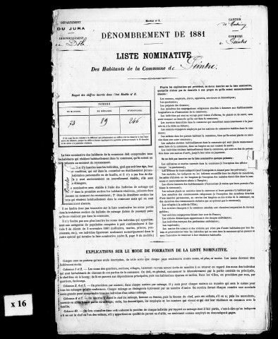 Listes nominatives, 1881, 1886, 1891.