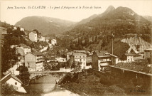 Saint-Claude (Jura). Le pont d'Avignon et le pain de Sucre. Chalon-sur-Saône, imprimerie Bourgeois Frères.