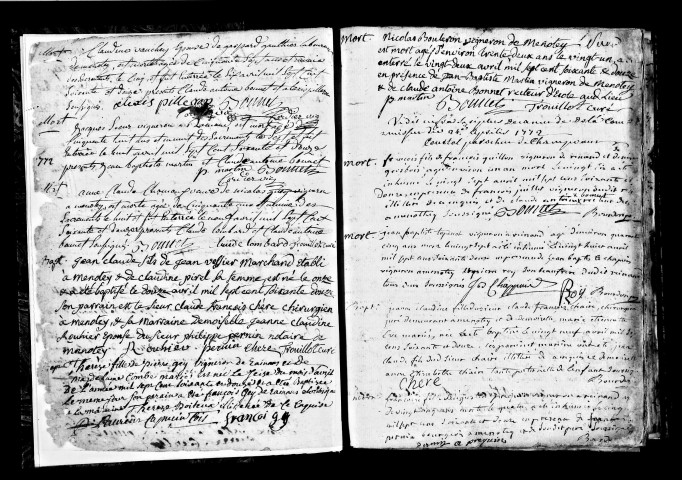 Baptêmes, mariages, sépultures.