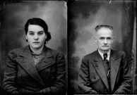 Identités. Mademoiselle Fabre, institutrice. La Favière / M. Dufour, pharmacien