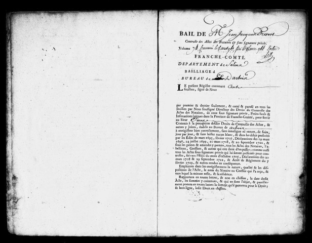 Registre du 5 Août 1763 au 15 Mars 1764