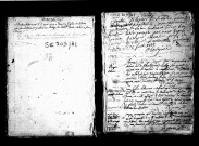Baptêmes, mariages, sépultures 22 février 1757-27 janvier 1784. Table alphabétique des baptêmes, mariages, sépultures 1757-1784.