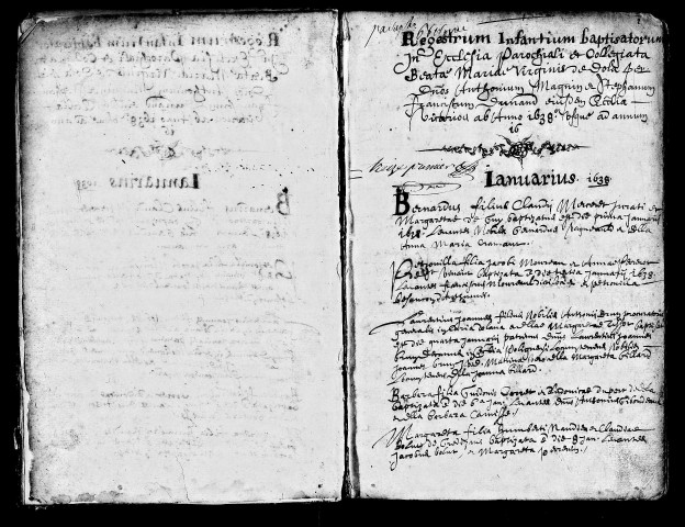 Baptêmes janvier 1638-janvier 1644, sépultures avril-décembre 1644.