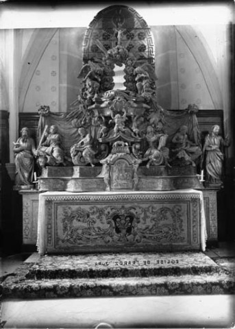 Retable. Intérieur de l'église de Fraroz