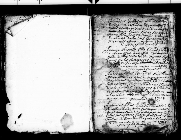 Série communale : baptêmes, mariages.