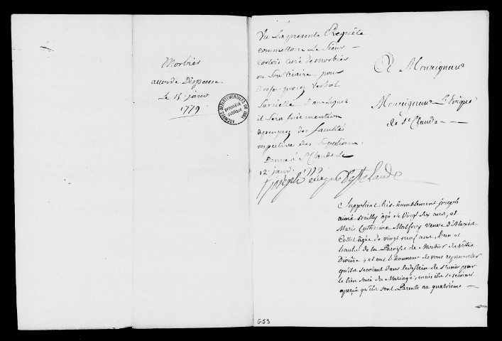 Dossiers instruits en 1779