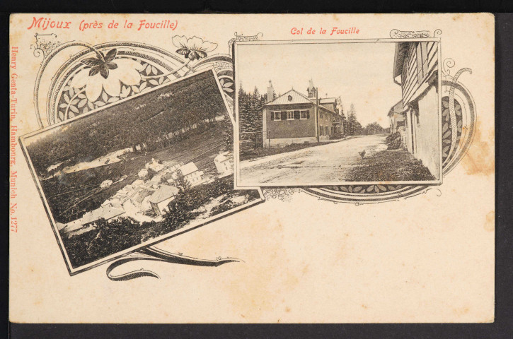 Mijoux (près de la Faucille) – Col de la Faucille (Henry Genta-Turin, Hambourg, Munich N°. 1277)