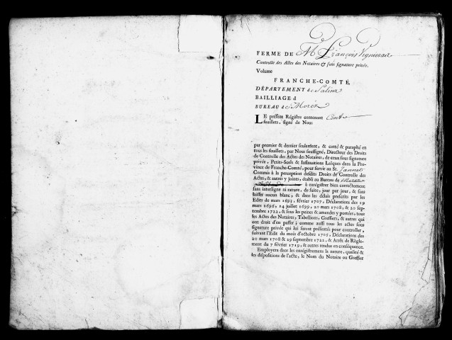 Registre du 29 octobre 1753 au 29 janvier 1755
