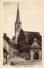 Moissey (Jura). La fontaine et l'église. Dole, Karrer.