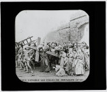 Reproduction d'un cliché intitulé "Jésus console les filles de Jérusalem. Huitième station.".