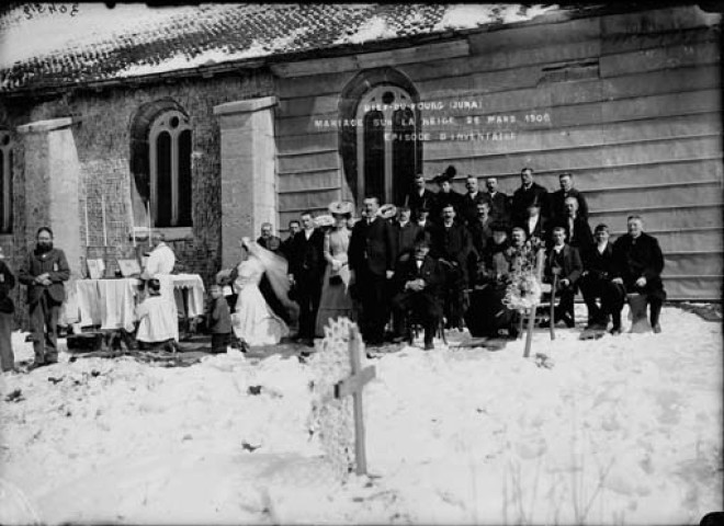 Mariage sur la neige, épisode d'inventaire, 26 mars 1906. Bief-du-Fourg