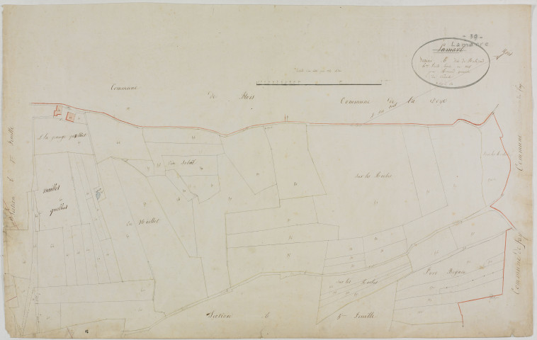 Marre (La), section A, Molizard, feuille 6.géomètre : Romand