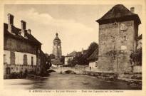 Arbois (Jura). 9. La tour Gloriette et le pont des capucins sur la Cuisance. Dole, Karrer.