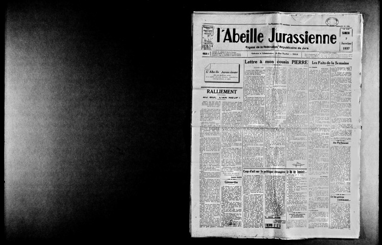 L'Abeille jurassienne. 1937.