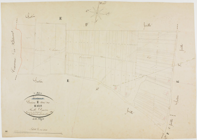 Hays (Les), section E, les Hays, feuille 2.géomètre : H. Duchesne