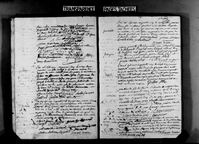 Baptêmes, mariages, sépultures 21 janvier -31 décembre 1755