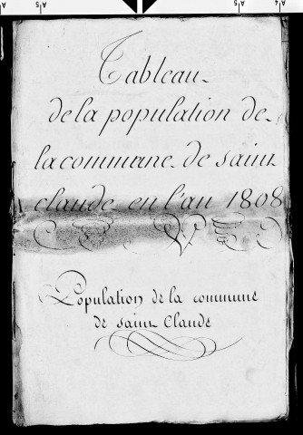 Tableaux nominatifs des habitants de Saint-Claude.