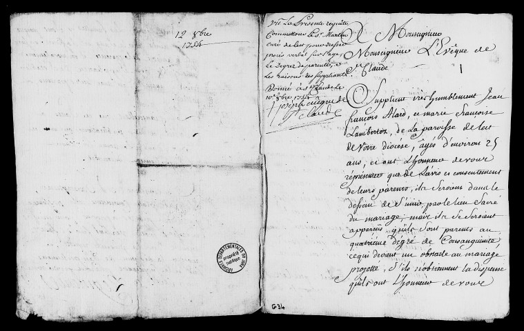 Dossiers instruits en 1754