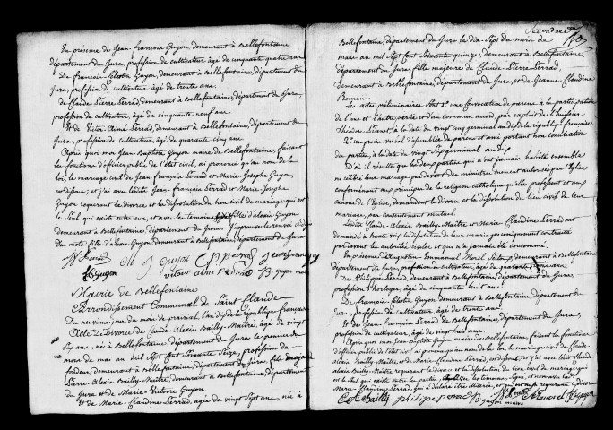 Divorces, 9 prairial an X au 1er vendémiaire an XI (29 mai 1802-23 septembre 1802).