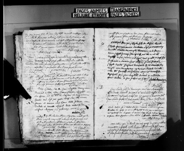 Baptêmes, mariages, sépultures.