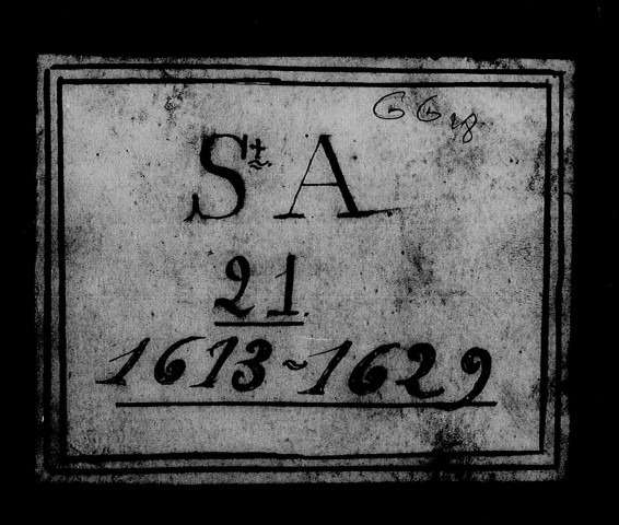 Série communale : sépultures, 16 avril 1613 - 17 juillet 1629.