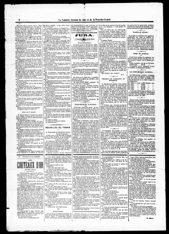 La Liberté du Jura et de la Franche-Comté. 1er semestre 1884.