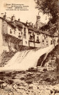 Arbois (Jura). Sites historiques de Franche-Comté. 1360. La cascade de la Cuisance. Besançon, établissements C. Lardier.