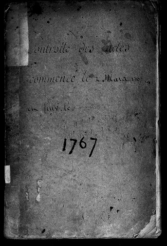 Registre du 1er mars au 8 juillet 1767