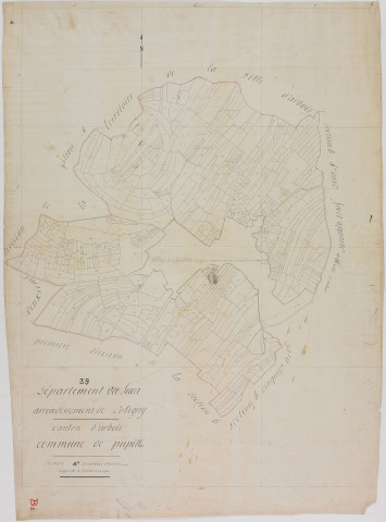 Pupillin, section B, le Chaumois, feuille 2.