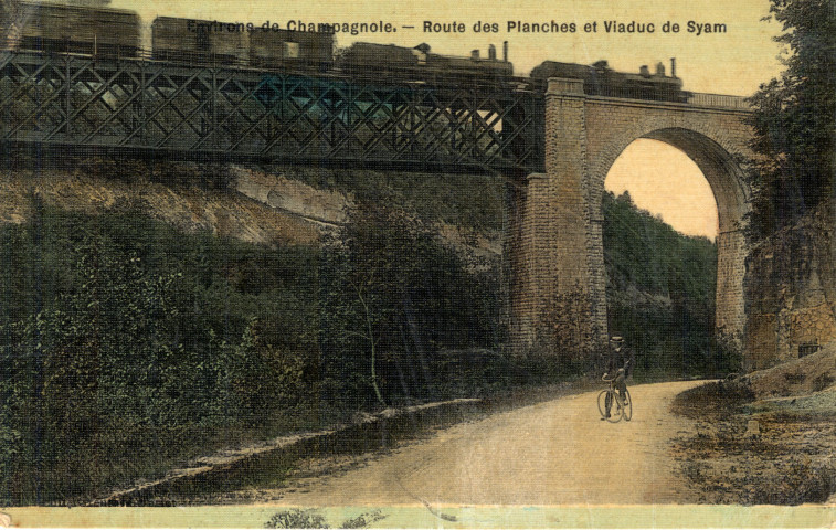 Environs de Champagnole (Jura). Route des Planches et Viaduc de Syam.