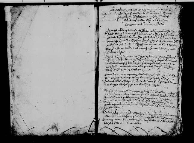 Série communale : mariages et sépultures, 22 nov. 1661-25 juin 1684.