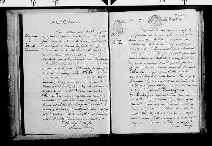 Publications de mariage.