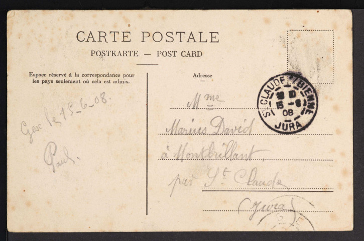 9658 - Sport d’hiver à la Faucille (Phototypie Co., Neuchâtel) (1908)