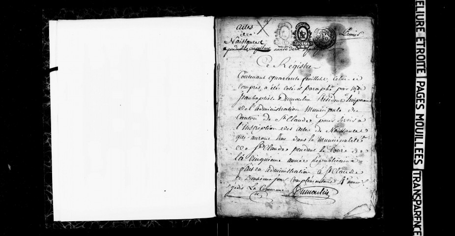 Naissances an V-an VIII.