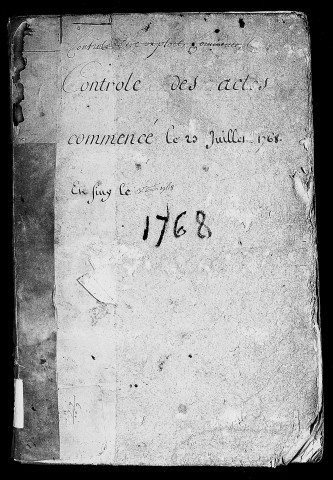 Registre du 23 juillet au 3 décembre 1768