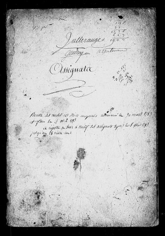 recettes et dépenses des produits des Domaines corporels (22 mars 1782 - 8 novembre 1793)