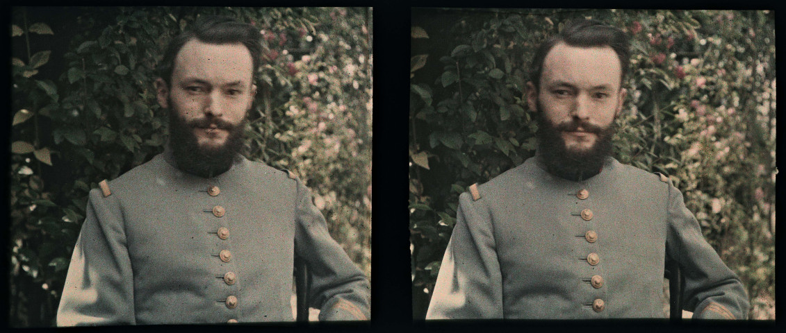 Portrait d'un homme en uniforme.