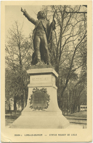 Lons-le-Saunier (Jura). Statue de Rouget de Lisle.