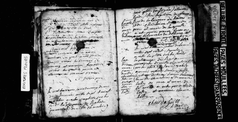 Série communale : baptêmes, mariages, sépultures 1er avril 1724-22 novembre 1763, 4 novembre 1773-8 décembre 1791.