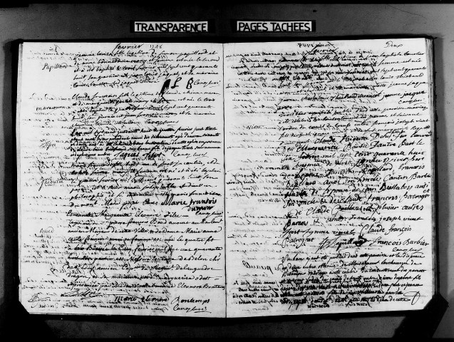 Baptêmes, mariages, sépultures 1er février 1728-décembre 1748