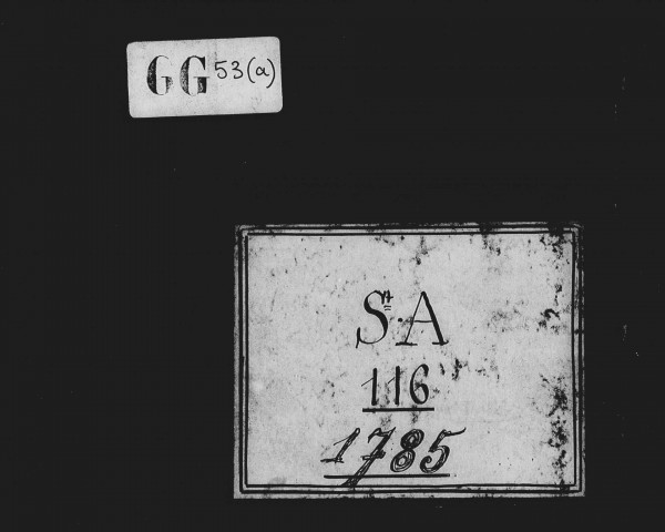 Série communale : baptêmes, mariages et sépultures, 1er janvier - 30 décembre 1785, 1er janvier - 29 décembre 1786, 3 janvier - 28 décembre 1787.