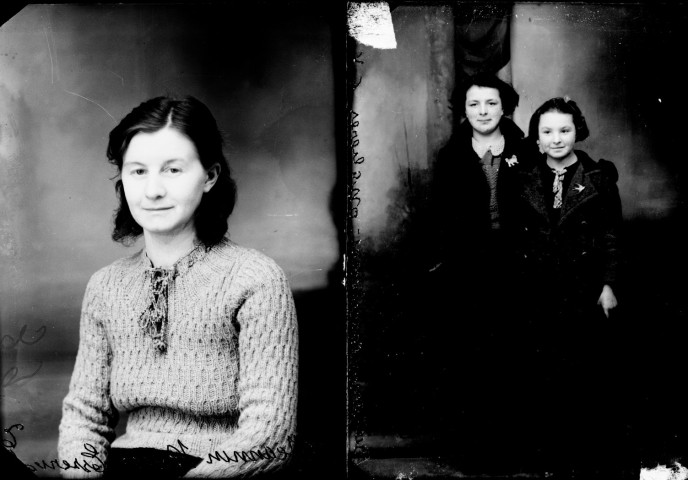 Deux femmes Suzanne Moutenet. Onglières / Identités. Renée Jeannin. Esserval