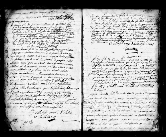 Série communale : baptêmes, mariages, sépultures 28 avril 1742-22 mai 1747.