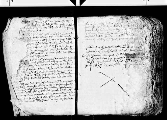 Série communale : baptêmes 1652-février 1667, mariages 1652-1667.