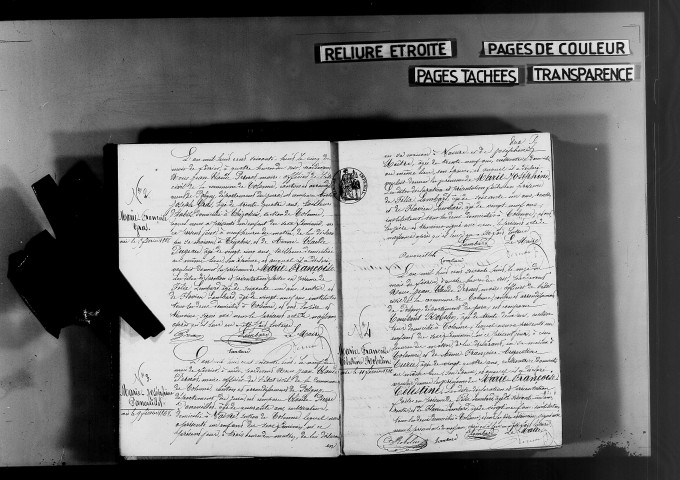 Naissances, mariages, décès, publications de mariage.