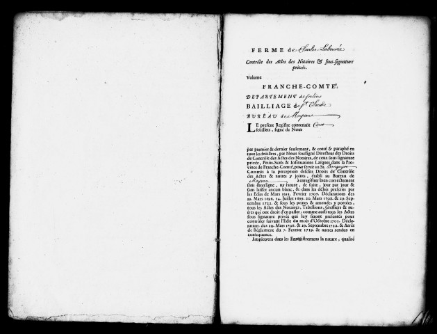 Registre du 8 septembre 1731 au 16 décembre 1733