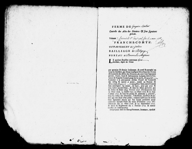 Registre du 1er octobre 1726 au 27 août 1729